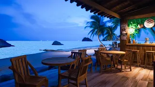 Seaside Cafe Ambience🎧Bossa Nova Music & Ocean Wave Sounds for Study & Relax💤