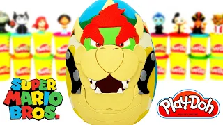 Huevo Sorpresa Gigante de Bowser de Super Mario Bros  en Español Latino de Plastilina Play Doh