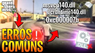 Erros Comuns no GTA V (ERRO msvcp140.dll) (ERRO Vcruntime140.dll), (ERRO 0xc000007b), COMO RESOLVER?