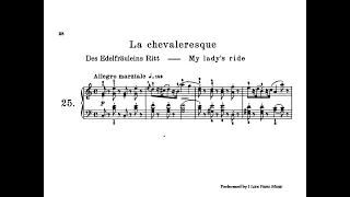 Burgmuller 25 Etudes La Chevaleresque no 25 Op 100 / Piano sheet music / ABRSM GRADE 5 PIANO 2021