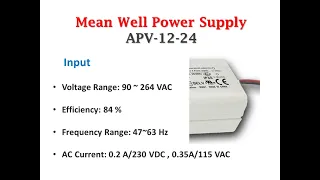 Meawell enclosed power supply APV-12-24