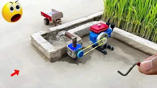 Diy tractor water pump science project| diesel engine|@creatorvilla3591  @mrminitopics