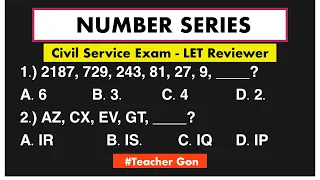 Number Series - Numerical Reasoning (Civil Service Exam Review)