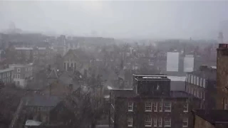 Heavy snow shower in London (26/2/2018)