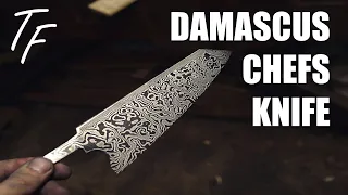 FORGING A DAMASCUS CHEFS KNIFE PART 1