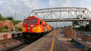 Extreme Dangerous Diesel Locomotive Wdg4g hauling Oil tanker Freight Train Furious Passing Hathras