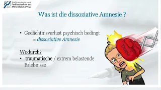 Was ist eine dissoziative Amnesie?