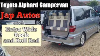 Toyota Alphard 2 Berth Campervan with Extra Wide Rock and Roll Bed