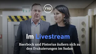 Pressestatement von Verteidigungsminister Pistorius und Außenministerin Baerbock zur Krise im Sudan