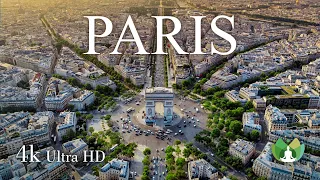 Paris 4K - Scenic Relaxation Arial Film With Calming Music 4K Ultra HD