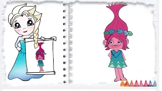 How to Draw Poppy from Trolls Movie step by step Cute and Easy