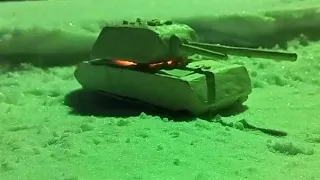 Взрыв танка MAUS, из пластилина