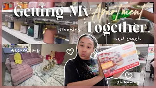 Getting My Apartment Together | Cleaning, Shopping, Decorating, New Couch & More
