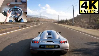 Top Koenigsegg Cars Top Speed Test | Koenigsegg CC8S 2002 - Forza Horizon 5 | Logitech g29 Gameplay