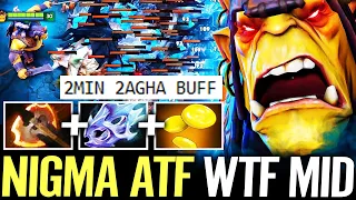 🔥 NIGMA ATF Alchemist 1100 GPM MID — 2 MIN 2 AGHANIM Buff Fury + Moonshard Fastest Farm Dota 2 Pro