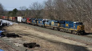 CSX M436-10 with MC 2014 goes into Emergency at East Brookfield, MA