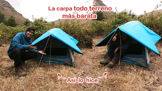 CÓMO HACER UNA CARPA SIMPLE en TODO TERRENO (CAMPING EN LA MONTAÑA)