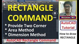 AutoCAD Rectangle Command  || How to Draw a Rectangle in AutoCAD