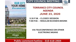 Torrance City Council Meeting - June 23, 2020