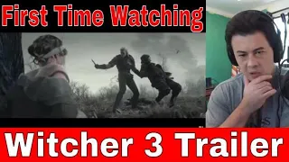 First Time Watching The Witcher 3: Wild Hunt - Killing Monsters Cinematic Trailer