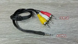 DIY 3 RCA Cable to 3.5-mm Audio Jack