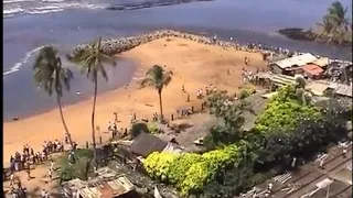 Tsunami 2004 Colombo, 20 minutes nonstop video  2004年海啸科伦坡20 caught on camera buillding view