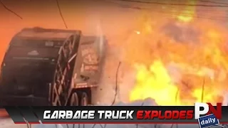 A Garbage Truck Explosion Leaves Some Homes Damaged!