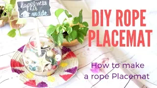 DIY Rope Placemat| Tablemat| Hot Pad| Easy DIY |DIY Rope Craft