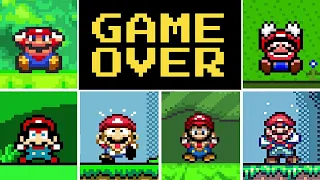 Evolution of Super Mario World SNES Hacks GAME OVER Screens
