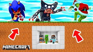 100% GEHEIME OP BASE VS MONSTER ARMEE (Killy Willy, Sonic.exe, Grinch) in Minecraft! [Deutsch/HD]