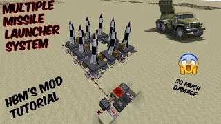 How to make a "Multiple Missile Launcher System" in Minecraft | HBM's mod Heavy Artillery Tutorial