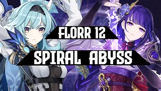 Genshin Impact - Eula C0 (Ft.Raiden Shogun) team in both sides of 2.2 Spiral Abyss floor 12