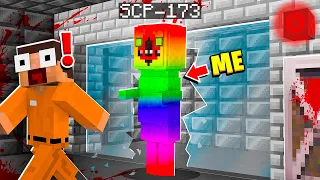 I Became RAINBOW SCP-173 in MINECRAFT! - Minecraft Trolling Video