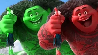 MOANA Movie || Learn Colors With Maui and Hen Hen || Learning Video || Best Funny Videos For Kids