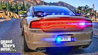 Playing GTA 5 As A POLICE OFFICER Highway Patrol| GSP 272|| GTA 5 Lspdfr Mod| 4K