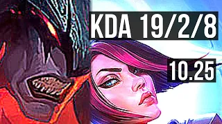 AATROX vs FIORA (TOP) | 19/2/8, 66% winrate, 6 solo kills, Legendary | KR Grandmaster | v10.25