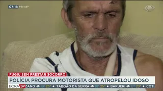 SP: Polícia procura motorista que atropelou idoso e não prestou socorro