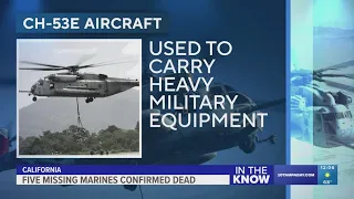 5 Marines aboard helicopter that went down outside San Diego are confirmed dead, military says