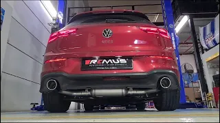 REMUS SPORTS EXHAUST SYSTEMS VOLKSWAGEN GOLF GTI MK8 TYPE CD OPF TO BACK EXHAUST