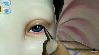 Ganpati eyes making | ganpati murti painting | how to make ganpati eyes |ganesh murti painting