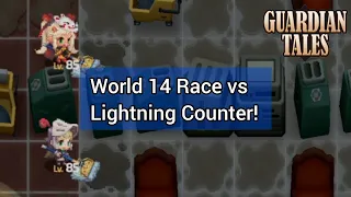 World 14 Race vs Lana the Lightning Counter! | Demonshire | Guardian Tales