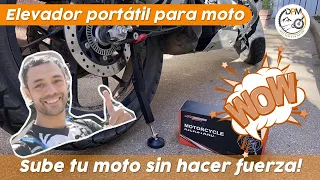 Elevador Portátil Caballete para Moto más simple 😱, sin esfuerzo, super liviano y muy resistente 😎