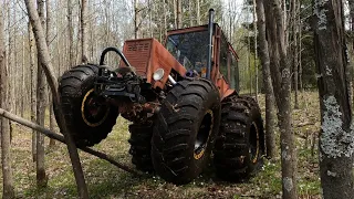 Turbo-tractor with the wheels from missile truck! Going like Sherp!