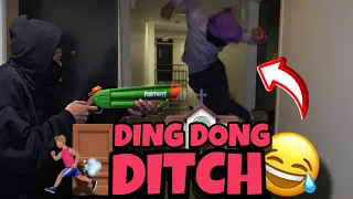 EXTREME DING DONG DITCH PART 2!! (COLLEGE EDITION) *GONE WRONG*