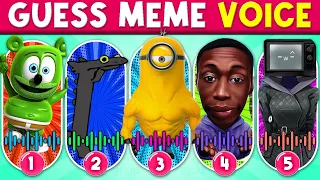 Guess The Meme By Voice| Freddy Fazbear, Pomni, MrBeast, Wednesday, Skibidi Toilet, Smurf Cat