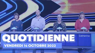 Emission Quotidienne du Vendredi 14 octobre 2022 - Questions pour un Champion