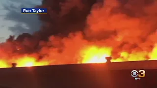 Massive Fire Burns At Chicken Farm In Pilesgrove