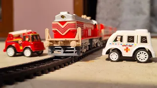Rajdhani Express Train 🚆 Crossing Ambulance 🚑 &  Fire Brigade 🚒