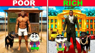 GTA 5 : Franklin and Shinchan Poor Life To Rich Life in GTA 5 ! (GTA 5 mods)