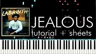 Labrinth - Jealous - Piano Tutorial - How to Play